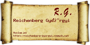 Reichenberg Györgyi névjegykártya